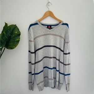 QUICKSILVER | Unisex Striped Crewneck Sweater Large